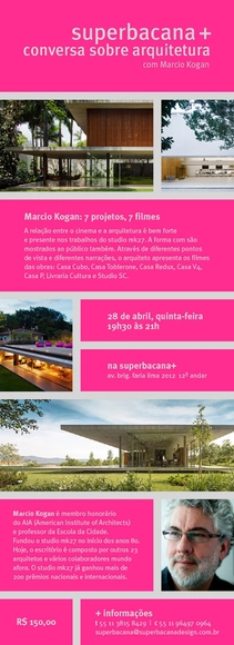 Superbacana + promove palestra  com Marcio Kogan  - Imagem de Destaque