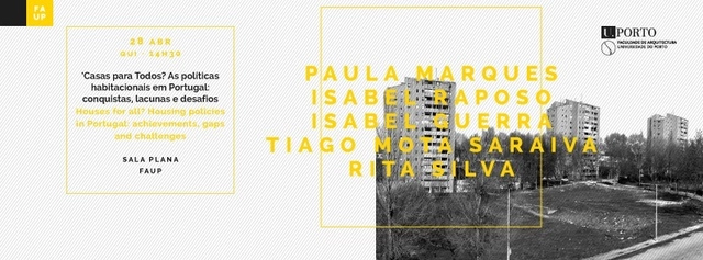Debate "Casas para Todos? As políticas habitacionais em Portugal" na FAUP - Imagem de Destaque
