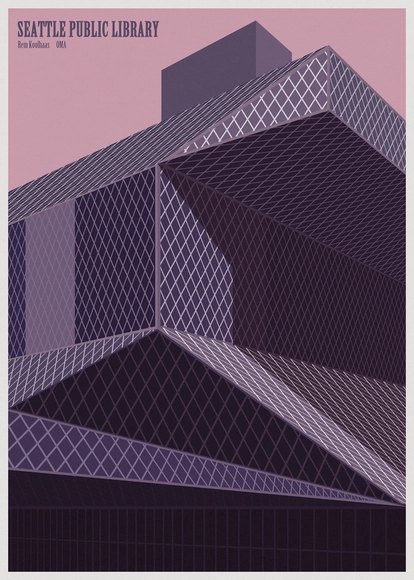 André Chiote reimagina las bibliotecas del mundo como ilustraciones minimalistas - Imagen Principal