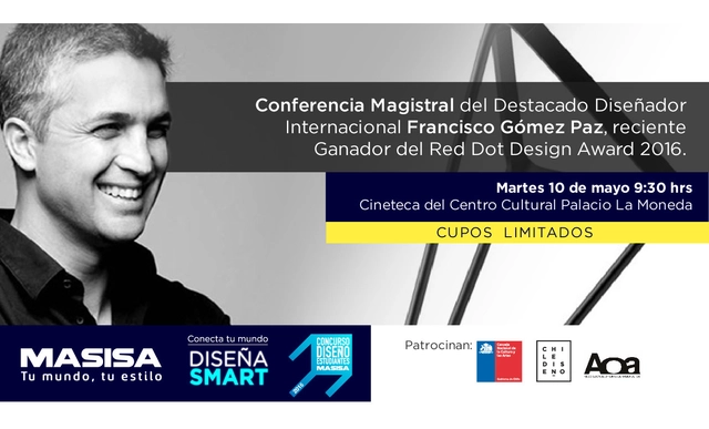 Conferencia Magistral del diseñador Francisco Gómez Paz en Chile / Centro Cultural Palacio La Moneda - Imagen Principal