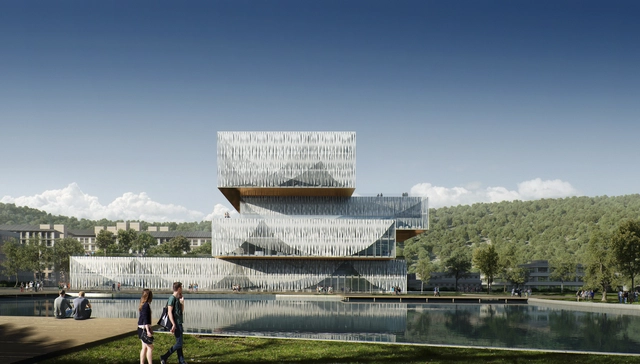 Schmidt Hammer Lassen vence concurso para novo Centro Estudantil e Biblioteca na China - Imagem de Destaque