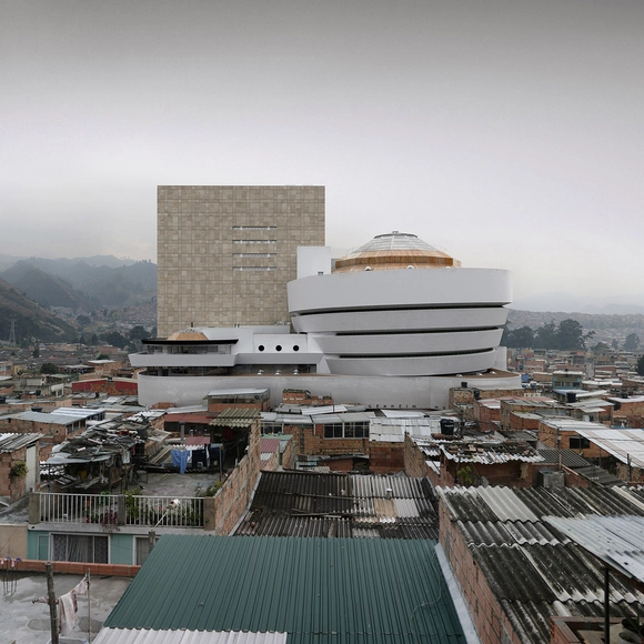 Víctor Enrich 'fotografa' o Guggenheim de Nova Iorque na periferia de Bogotá - Imagem de Destaque