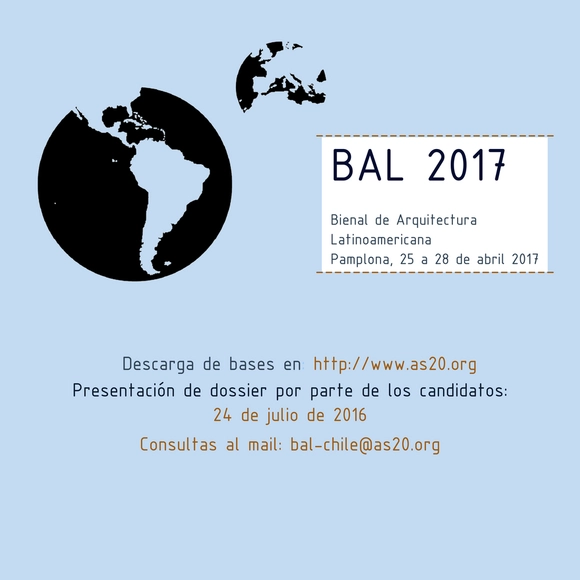 Abren convocatoria para la V Bienal de Arquitectura Latinoamericana de Pamplona BAL2017 - Imagen Principal