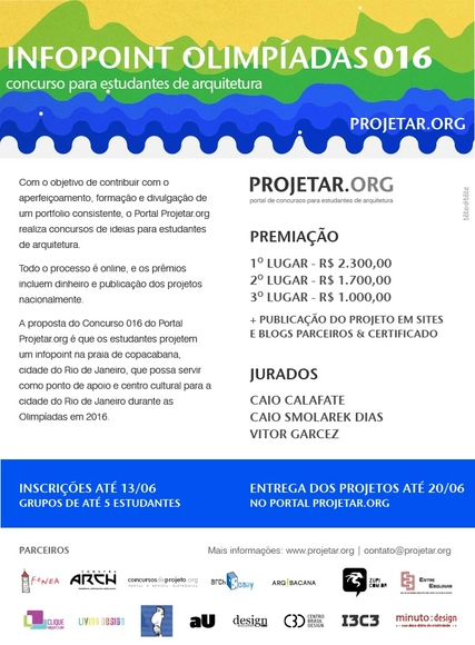 Concurso de ideias para estudantes de arquitetura Projetar.org #016 Infopoint Olimpíadas - Imagem de Destaque