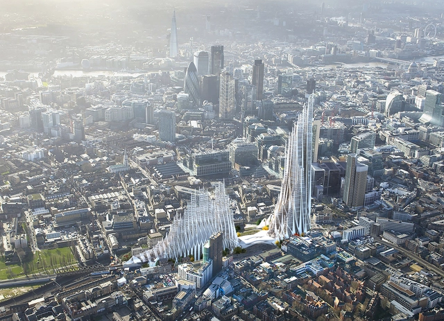 Student Proposal for London's Bishopsgate Goodsyard Builds on the Legacy of Zaha Hadid - Featured Image