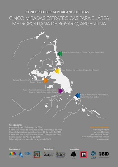 Concurso Iberoamericano de Ideas: 5 miradas estratégicas para el Área Metropolitana de Rosario / Argentina - Imagen Principal