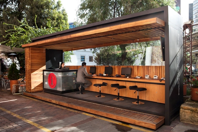 Puntos de Información Turística de Bogotá / obraestudio + Camilo Delgadillo - Obras De Pequeña Escala, Fijación Vigas, Fachada