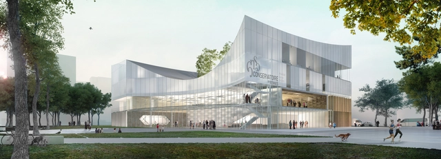 Tetrarc Architects  revela el diseño para su propuesta para el Conservatorio de Rennes - Imagen Principal