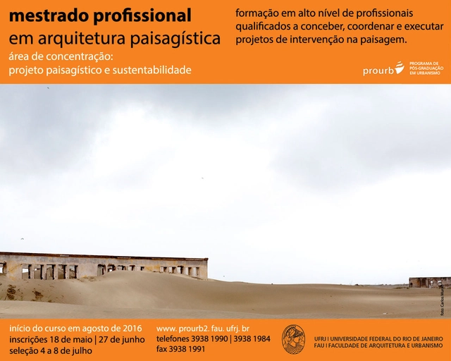 Seleção para Mestrado Profissional em Arquitetura Paisagística na UFRJ - Imagem de Destaque