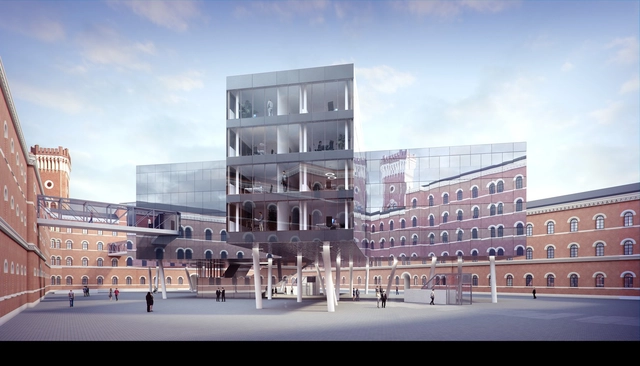 Zechner & Zechner Place New Office Building into Vienna Barracks Courtyard - Facade