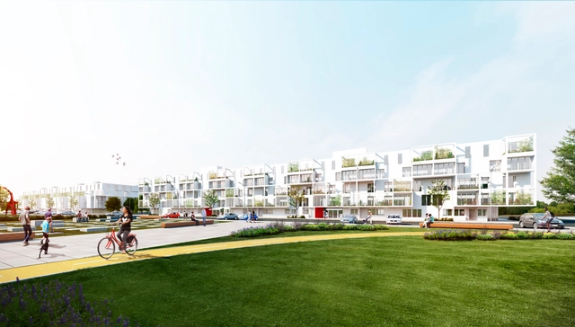 1.61 Arquitectos, tercer lugar en concurso de viviendas sociales Villa 20 en Buenos AIres - Vivienda Social, Jardín, Fachada, Urbano, Costa