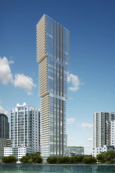Arquitectonica Designs Three-Tier Residential Tower in Miami - Facade, Cityscape