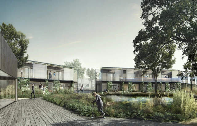 White Arkitekter Blurs the Line Between Built and Natural in Housing Project Design - Garden, Facade