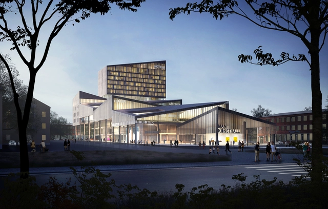 Team of Young Architects Propose "House of Opportunity" for Cultural Center in Skellefteå, Sweden - Facade