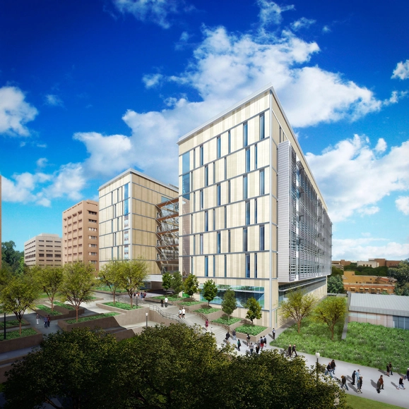 Ennead Architects Reveals Designs for Engineering Center at University of Texas at Austin - Facade, Cityscape