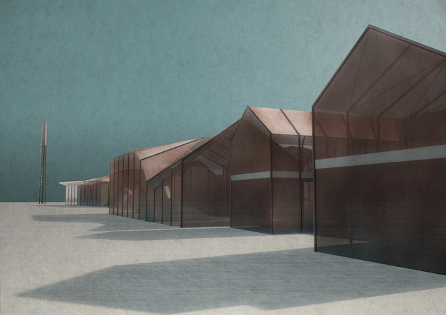 RE: diseña la extensión del Colegio de Arte de Chipre utilizando concreto y paneles de cobre - Imagen Principal