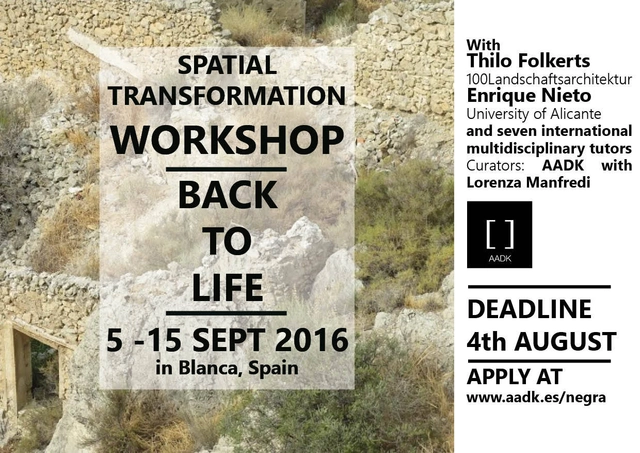 International Workshop 'Back to Life' / Murcia - Imagen Principal