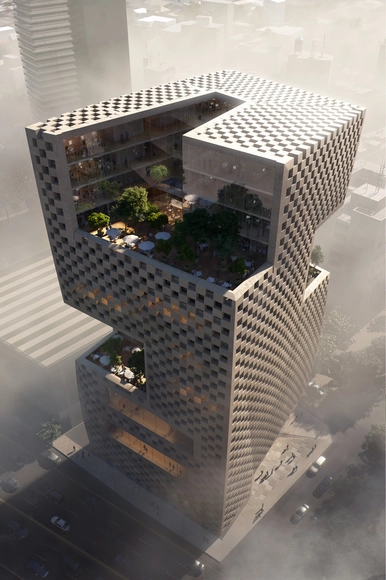 Snøhetta建筑事务所以平台式造型设计赢得了贝鲁特银行总部大楼设计大赛大奖 - 主图