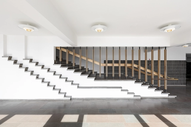 Renovation Of  The Aalto University Undergraduate Centre  / Arkkitehdit NRT Oy - University, Stairs, Column, Handrail, Lighting