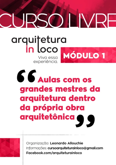 Inscrições abertas para o curso "Arquitetura in loco" - Imagem de Destaque