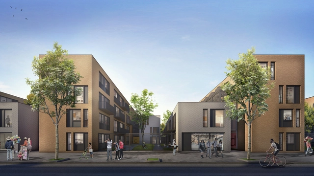 Primer Premio Concurso de anteproyectos para la relocalización de viviendas en el Riachuelo - Barrio Orma / Buenos Aires - Fachada