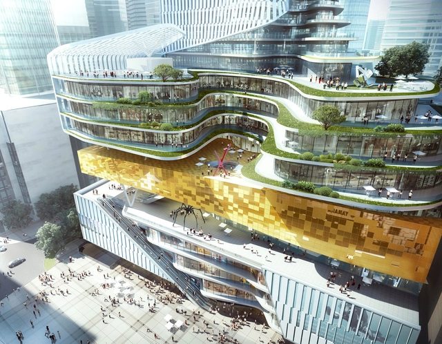 Con una librería en su núcleo, Aedas presenta nuevo proyecto de uso mixto en China - Imagen Principal