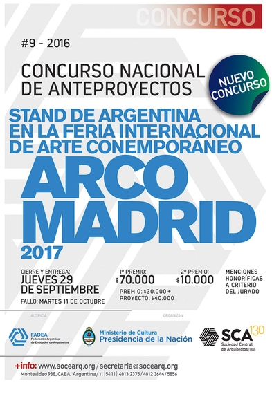 Concurso Nacional de anteproyectos: Stand de Argentina en la feria internacional de arte contemporáneo ARCOMadrid 2017 - Imagen Principal
