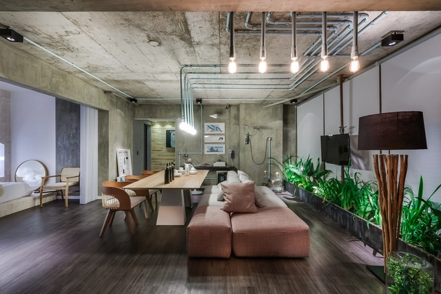 Estúdio dos Arquitetos  /  Eduardo Medeiros Arquitetura e Design + Bela Cruz Arquitetura + Studio Migliori - Loft, Viga, Mesa, Iluminação, Cadeira