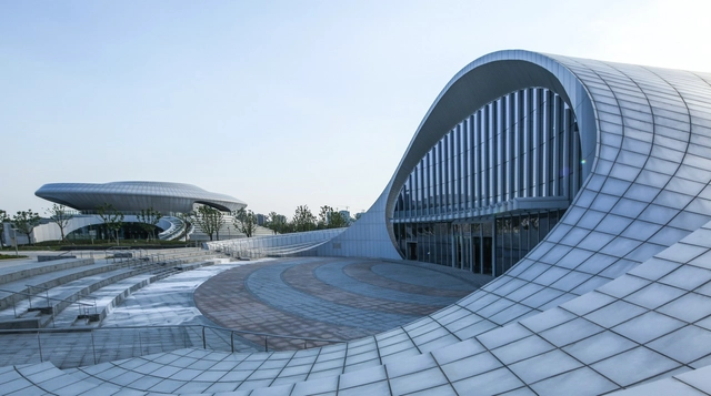 Pabellón de electrónica y bicicletas Kunshan / SIADR - Instalación