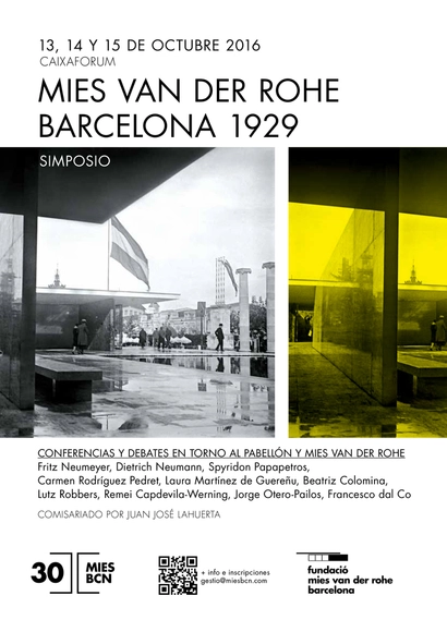 Mies van der Rohe - Barcelona, 1929. Conferencias y debates en torno al Pabellón y Mies van der Rohe - Imagen Principal