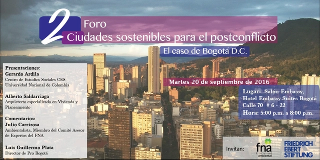 II Foro Ciudades sostenibles para el postconflicto: El caso de Bogotá D.C. - Imagen Principal