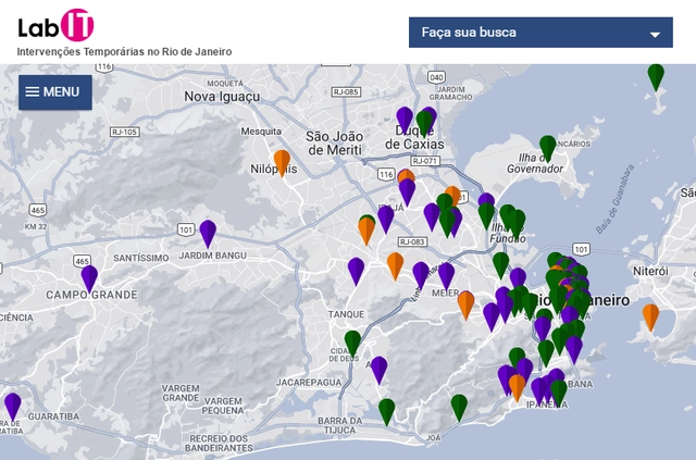 Intervenções temporárias no Rio de Janeiro ganham cartografia detalhada - Imagem de Destaque