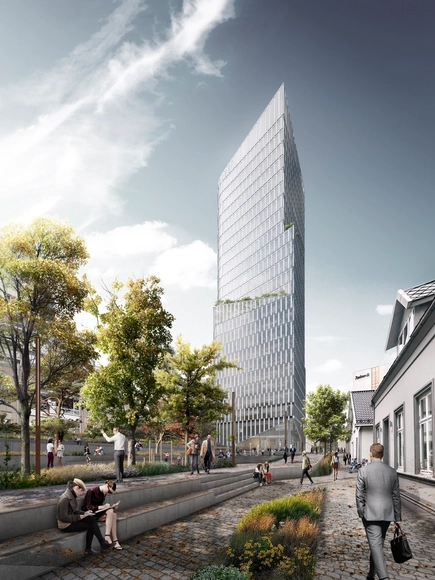 Schmidt Hammer Lassen 赢得了挪威斯塔万格的城市规划与多功能大楼的竞赛 - 主图