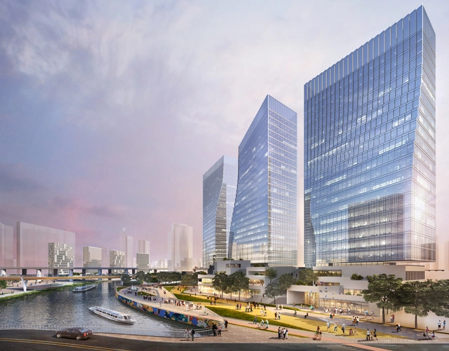 Sasaki vence concurso para remodelar Suzhou Creek em Xangai - Imagem de Destaque
