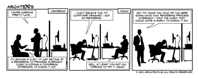 Comic Break: "Overnight Renderings" - Featured Image