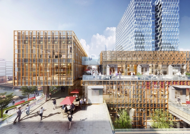 Benoy Unveils Design for Gala Avenue Westside in Shanghai's Harbour City - Facade, Cityscape