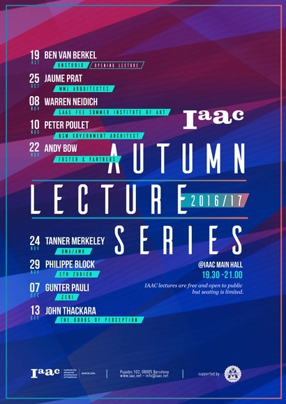 IAAC Fall Lecture Series 2016/17 en Barcelona - Imagen Principal