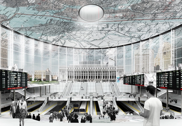 Penn Station Palimpsest: PAU Proposes a Different Future for New York's Busiest Railway Station - Featured Image