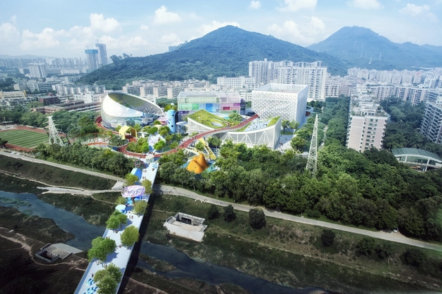 MVRDV + Zhubo Studio Win Competition for New Sports and Cultural Center in Shenzhen - Garden, Cityscape