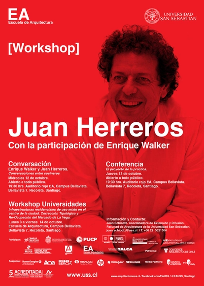 Juan Herreros lidera workshop y realizará serie de conferencias en Santiago - Imagen Principal