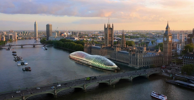 Project Poseidon: La propuesta radical de Gensler para el Parlamento temporal (flotante) del Reino Unido - Imagen Principal