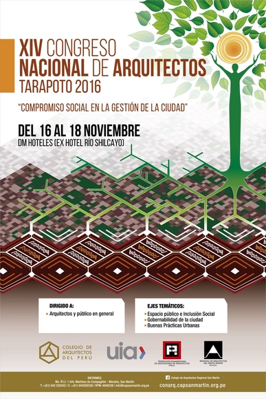 CONARQ: XIV Congreso Nacional de Arquitectos Tarapoto 2016 'Compromiso Social en la Gestión de la Ciudad' - Imagen Principal