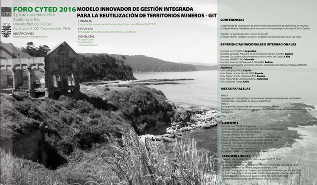 FORO CYTED 2016 / Modelo Innovador de Gestión Integrada para la Reutilización de Territorios Mineros - GIT - Imagen Principal