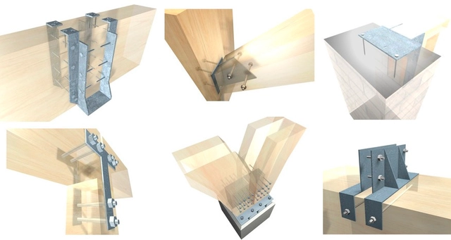 15 herrajes metálicos para conectar estructuras de madera laminada - Imagen Principal