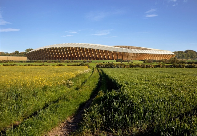 Zaha Hadid Architects construirá o primeiro estádio do mundo feito inteiramente em madeira - Imagem de Destaque