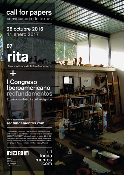 Convocatoria abierta para rita_07 y el I Congreso Iberoamericano redfundamentos - Imagen Principal