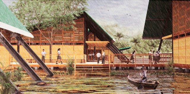 Bienal de Arquitectura del Perú: 'Hexágono de Oro' es otorgado al 'Sistema Prefabricado Modular Plan Selva' del Ministerio de Educación - Imagen Principal