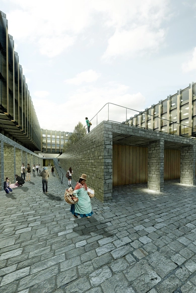 Primer lugar Centro Cultural Cusco / Roberto Riofrío y Jaime Sarmiento - Fachada