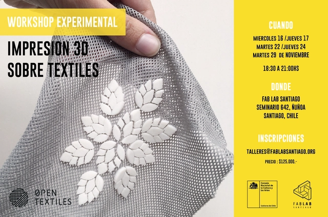 Workshop Impresión 3D Sobre Textiles - Imagen Principal