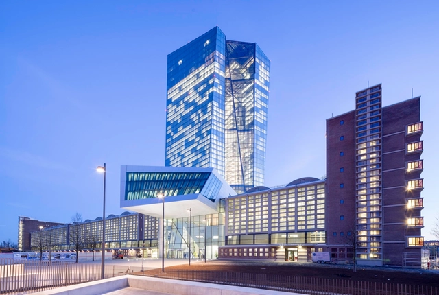European Central Bank / Coop Himmelb(l)au - Exterior Photography, Bank, Facade, Cityscape
